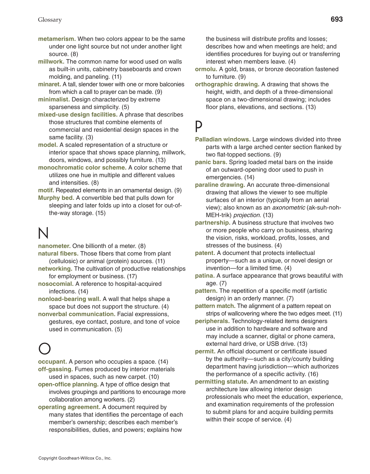 Interior Design, 1st Edition page 693