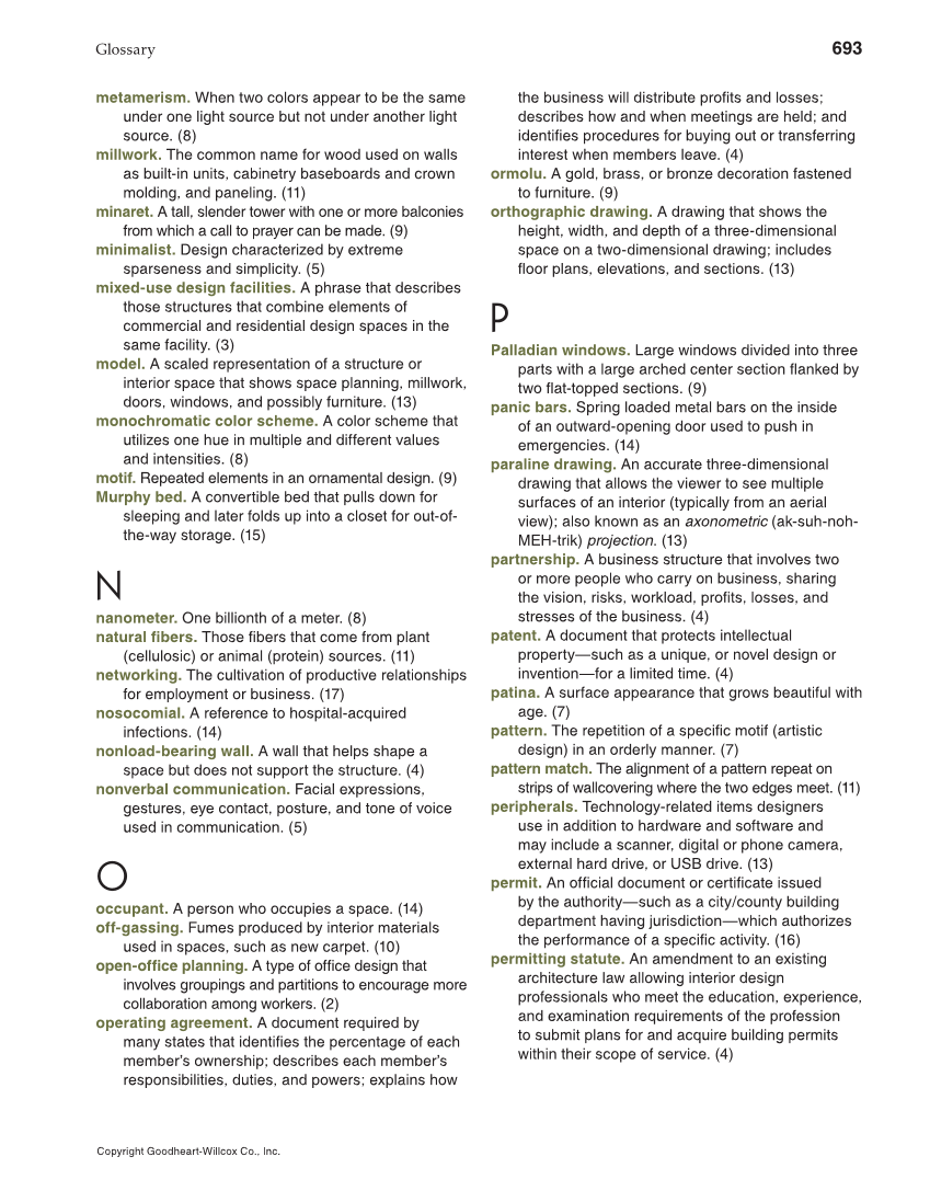 Interior Design, 1st Edition page 693
