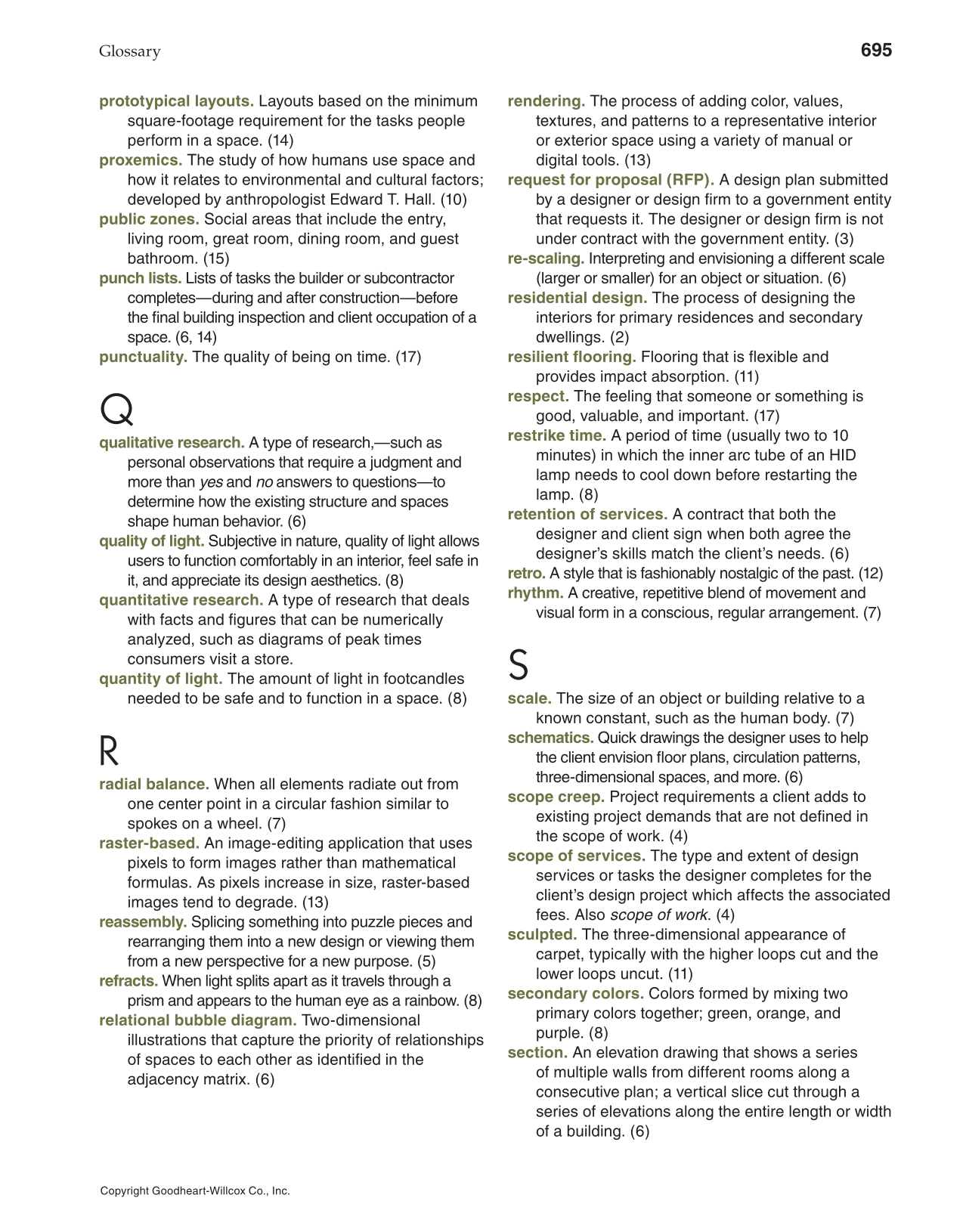 Interior Design, 1st Edition page 695