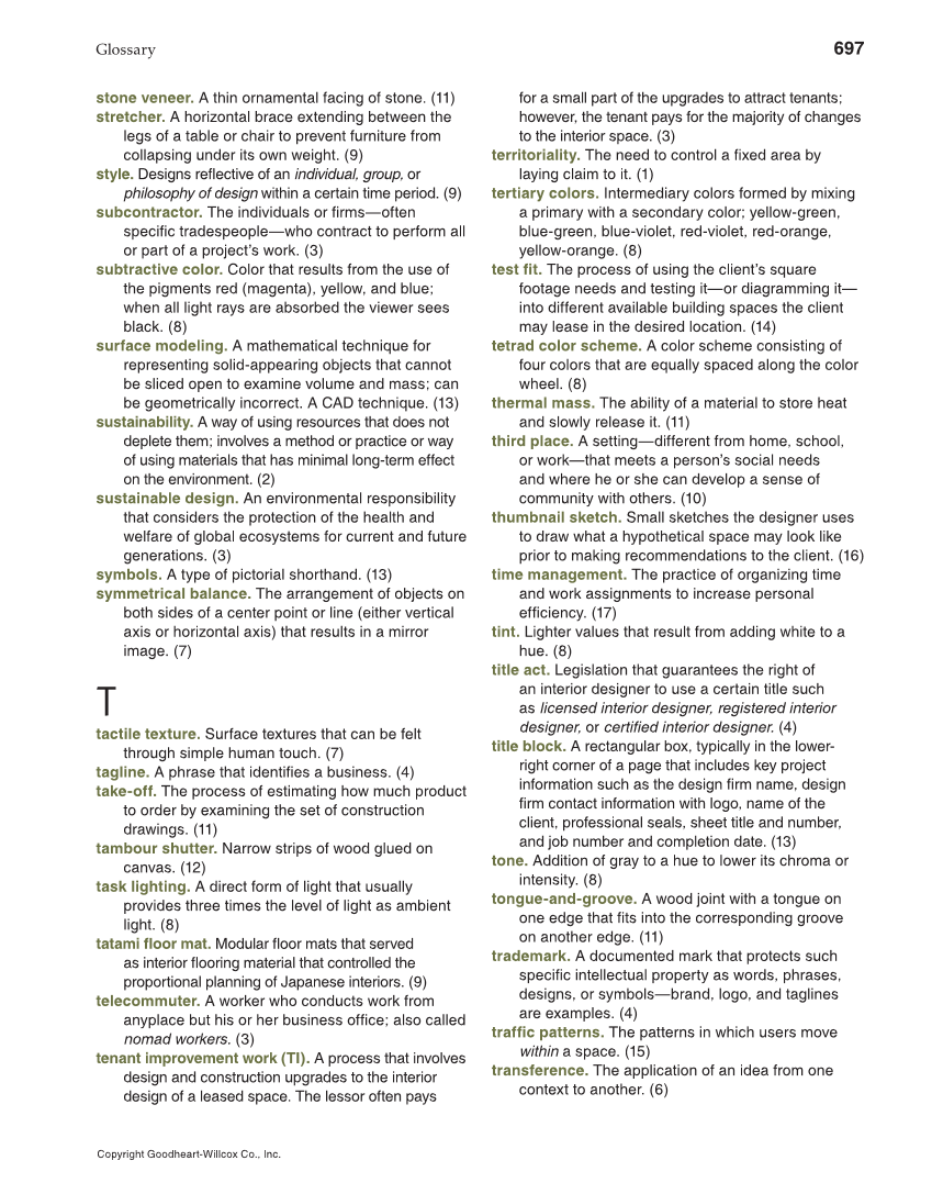 Interior Design, 1st Edition page 697