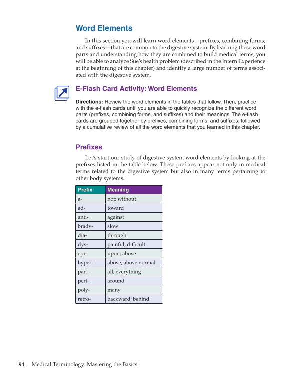 Medical Terminology: Mastering the Basics, 1st Edition page 94