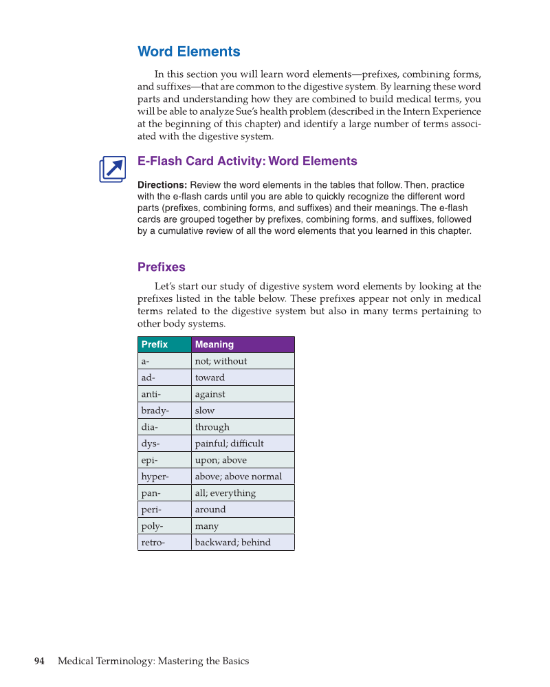 Medical Terminology: Mastering the Basics, 1st Edition page 94