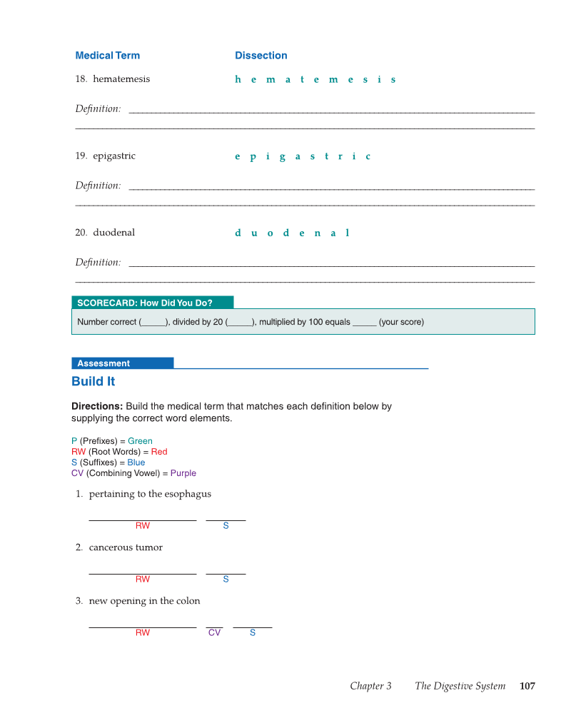 Medical Terminology: Mastering the Basics, 1st Edition page 107