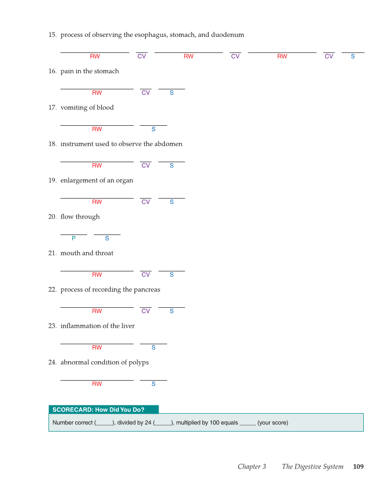 Medical Terminology: Mastering the Basics, 1st Edition page 109