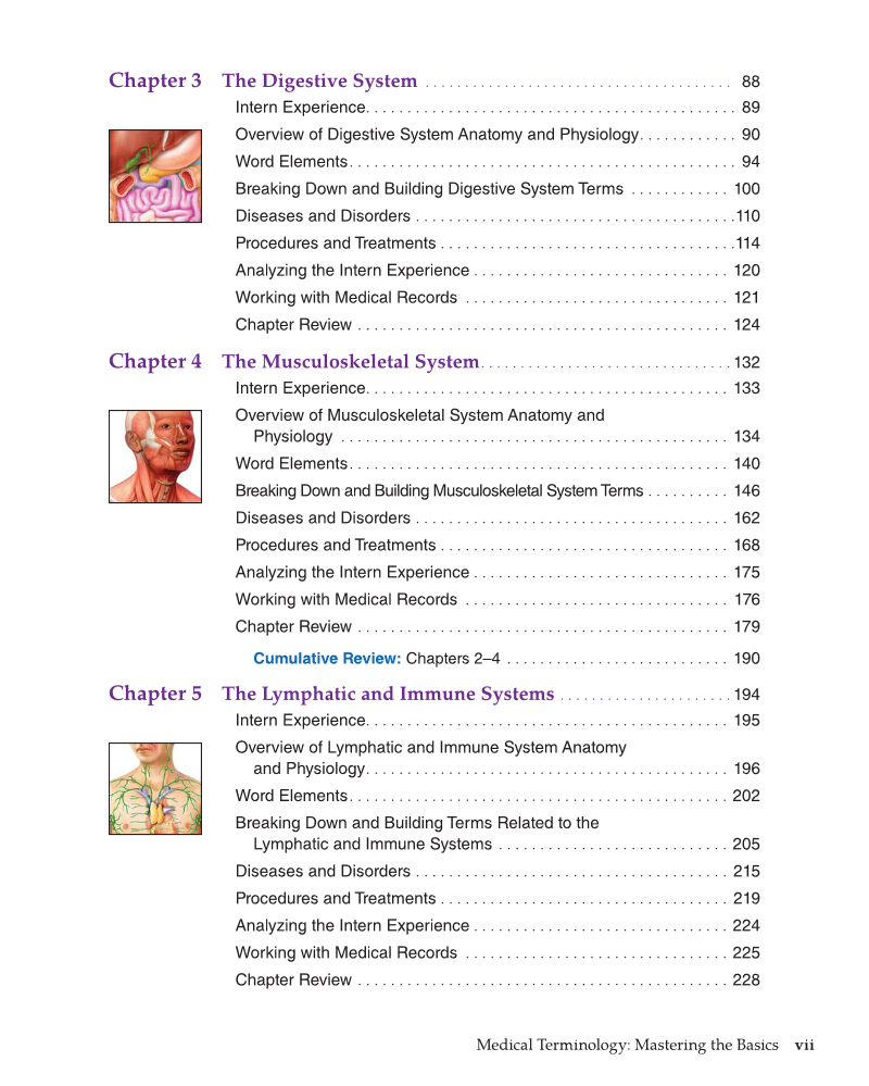 Medical Terminology: Mastering the Basics, 1st Edition page vii