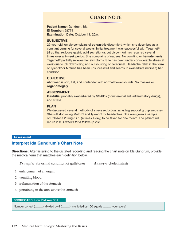Medical Terminology: Mastering the Basics, 1st Edition page 122