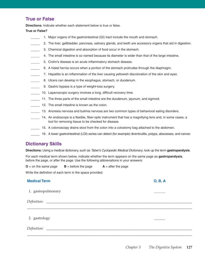 Medical Terminology: Mastering the Basics, 1st Edition page 127