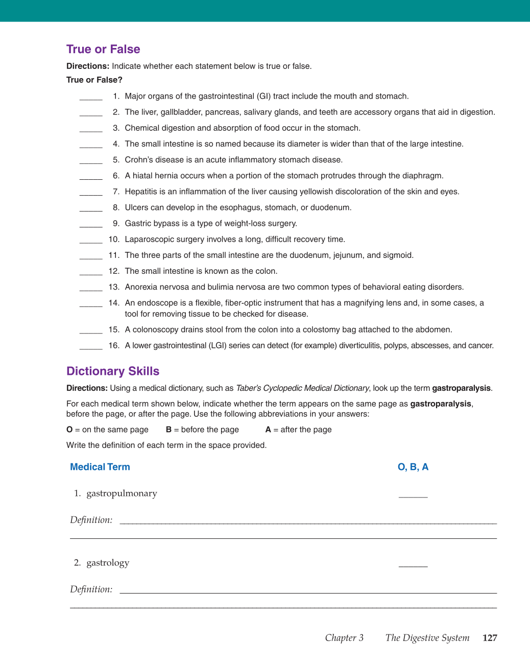 Medical Terminology: Mastering the Basics, 1st Edition page 127