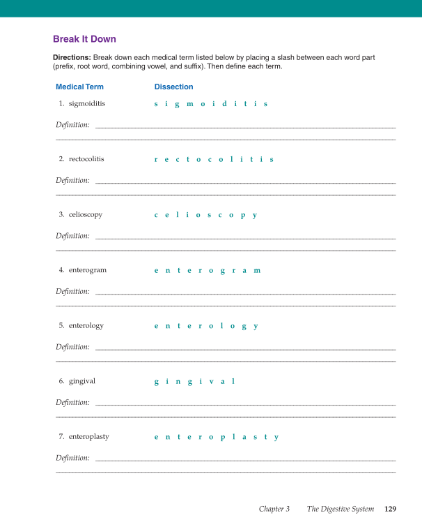 Medical Terminology: Mastering the Basics, 1st Edition page 129