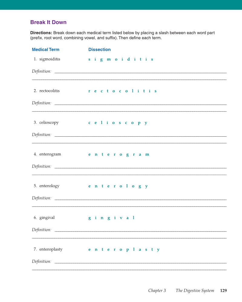Medical Terminology: Mastering the Basics, 1st Edition page 129