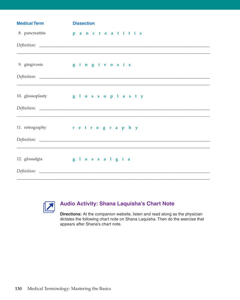 Medical Terminology: Mastering the Basics, 1st Edition page 130