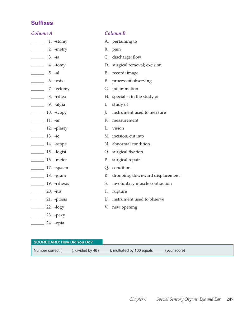 Medical Terminology: Mastering the Basics, 1st Edition page 247