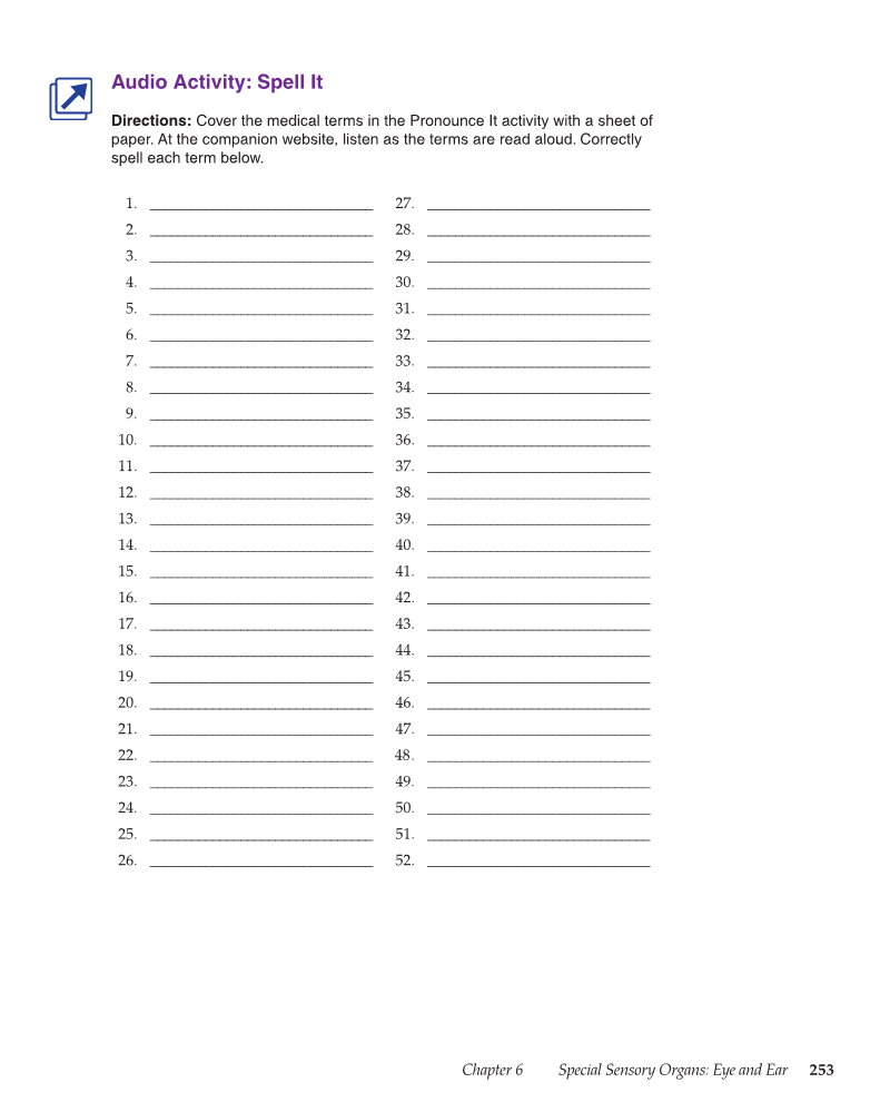 Medical Terminology: Mastering the Basics, 1st Edition page 253