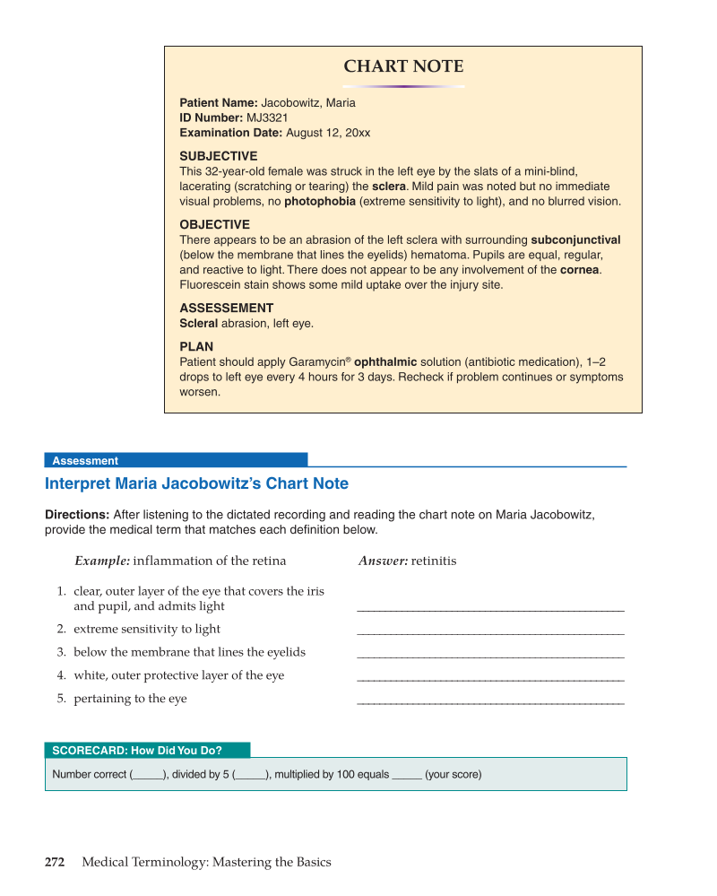 Medical Terminology: Mastering the Basics, 1st Edition page 272
