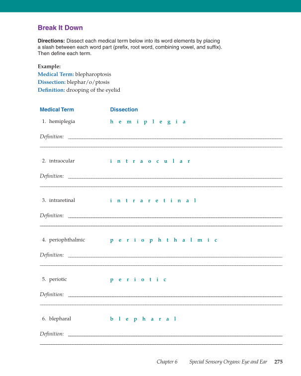 Medical Terminology: Mastering the Basics, 1st Edition page 275