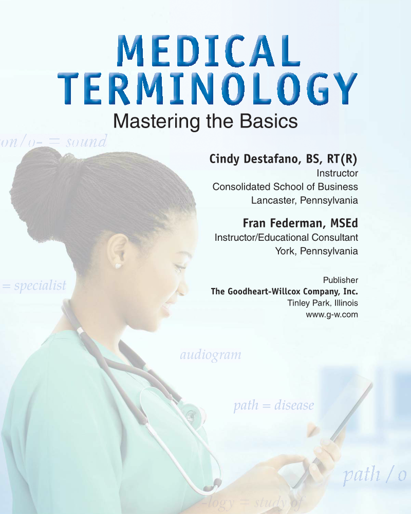 Medical Terminology: Mastering the Basics, 1st Edition page i