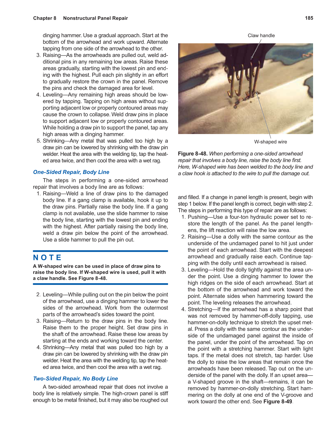 Auto Collision Repair and Refinishing, 1st Edition page 185