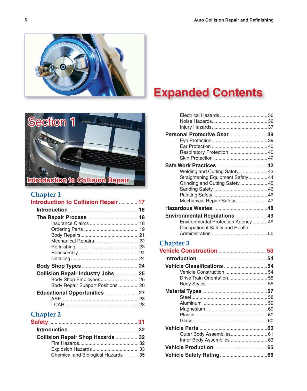 Auto Collision Repair and Refinishing, 1st Edition page 6