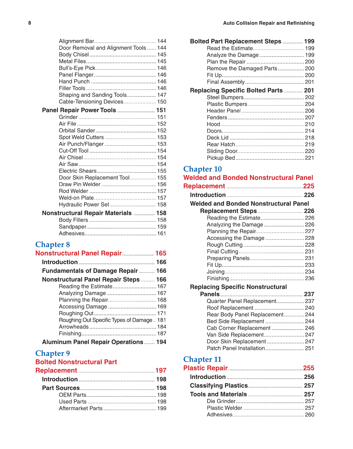 Auto Collision Repair and Refinishing, 1st Edition page 8