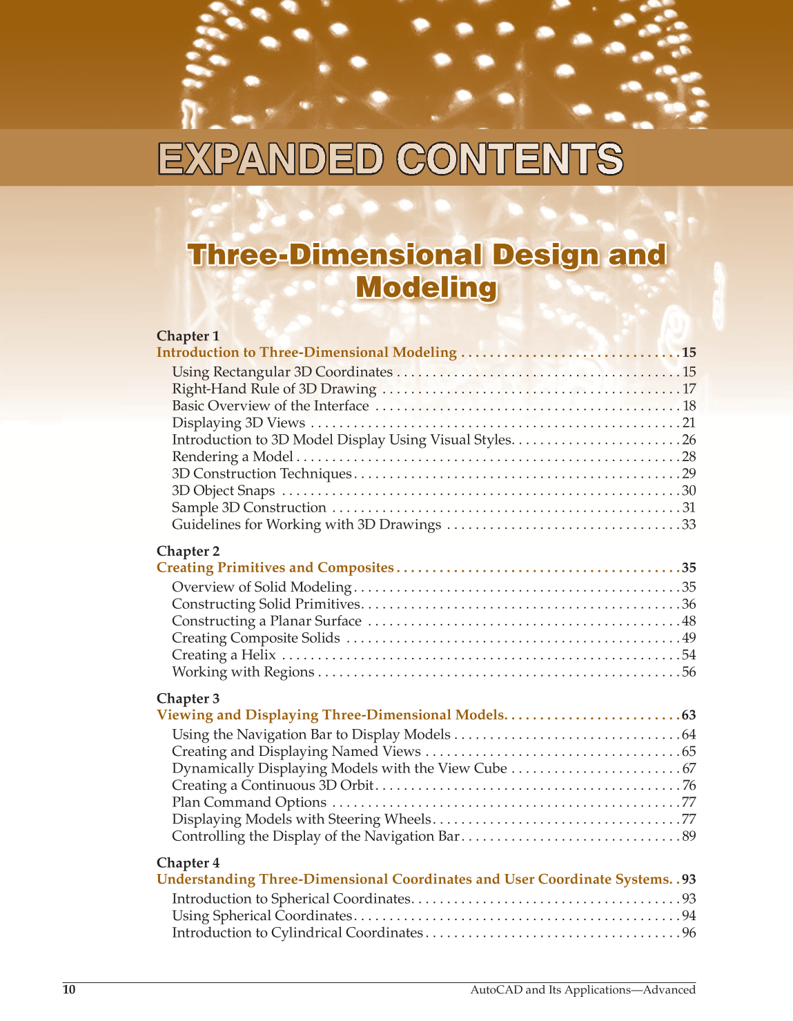 AutoCAD and Its Applications—Advanced 2015, 22nd Edition page 10