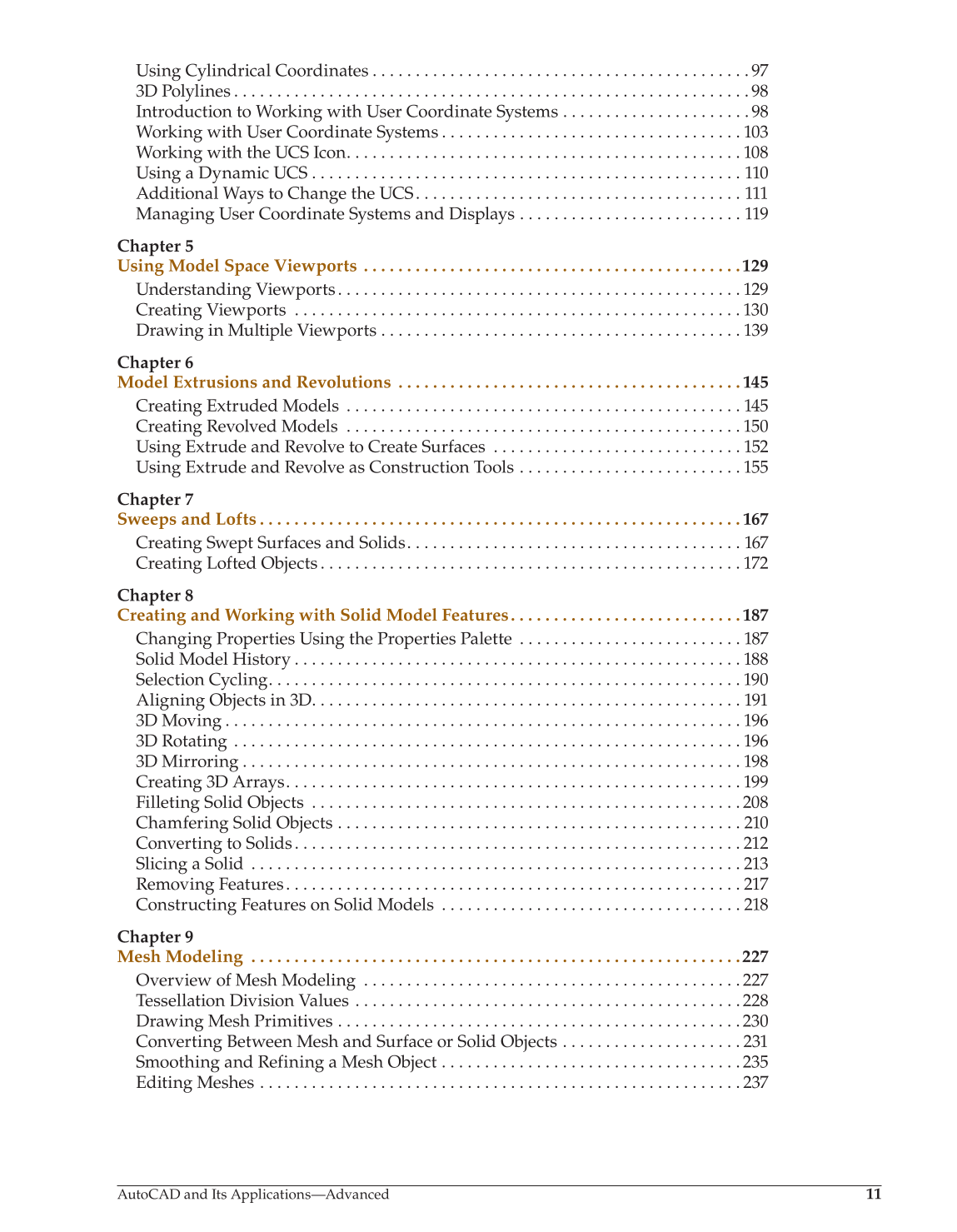 AutoCAD and Its Applications—Advanced 2015, 22nd Edition page 11