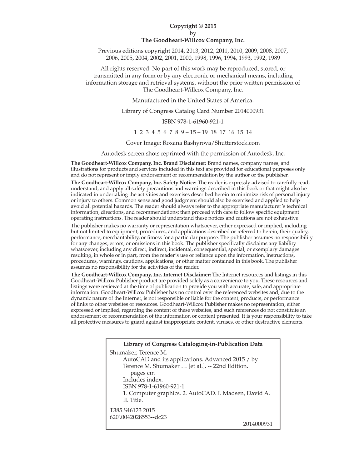 AutoCAD and Its Applications—Advanced 2015, 22nd Edition page 2