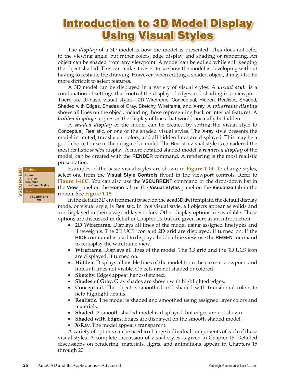 AutoCAD and Its Applications—Advanced 2015, 22nd Edition page 26