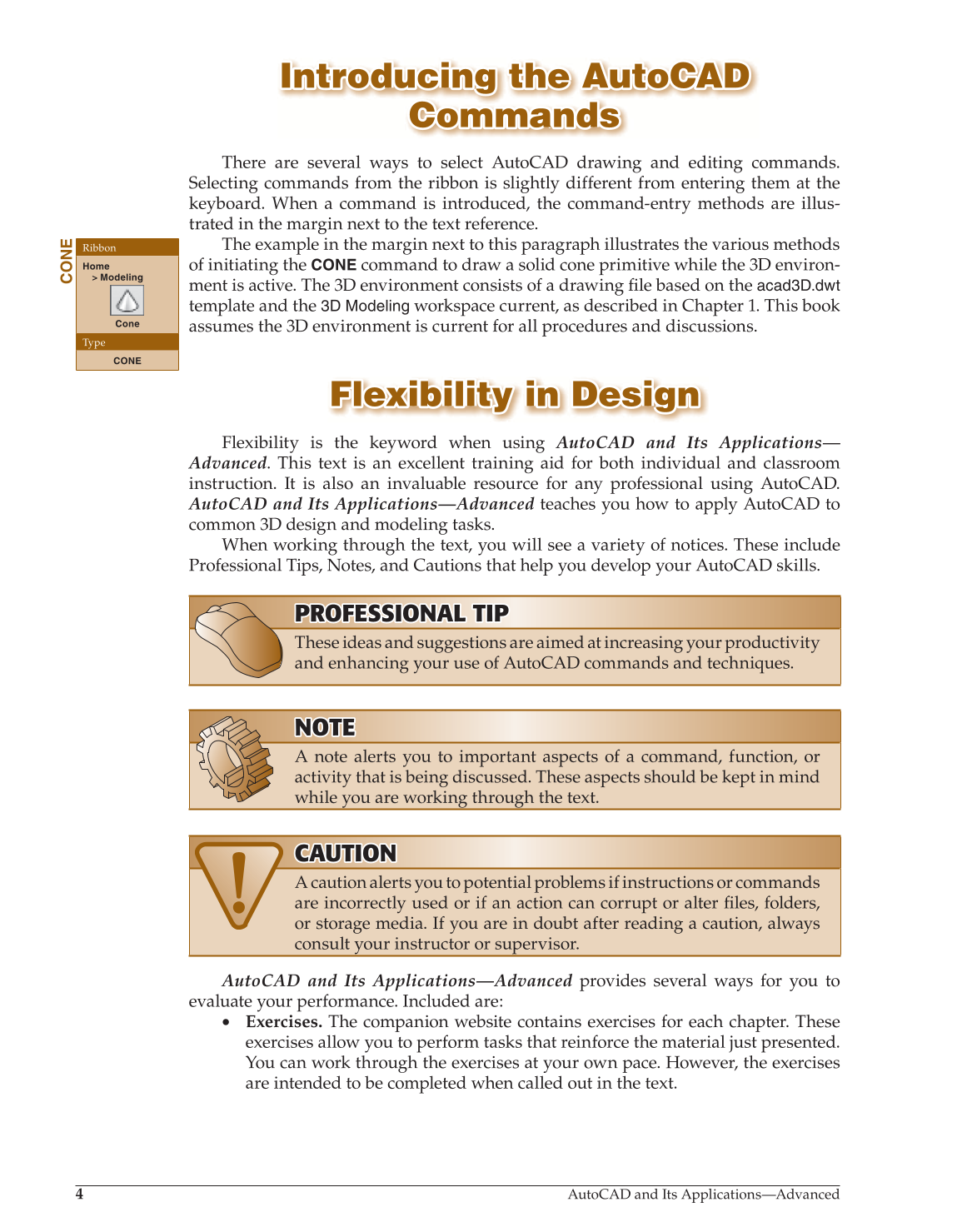 AutoCAD and Its Applications—Advanced 2015, 22nd Edition page 4
