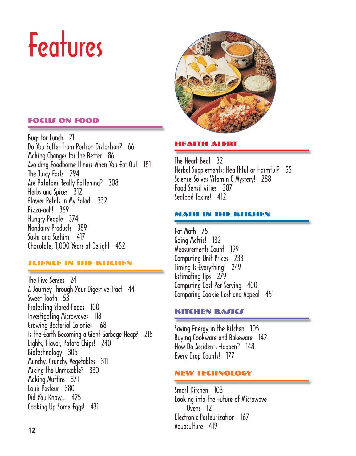 Adventures in Food and Nutrition!, 4th Edition page 12