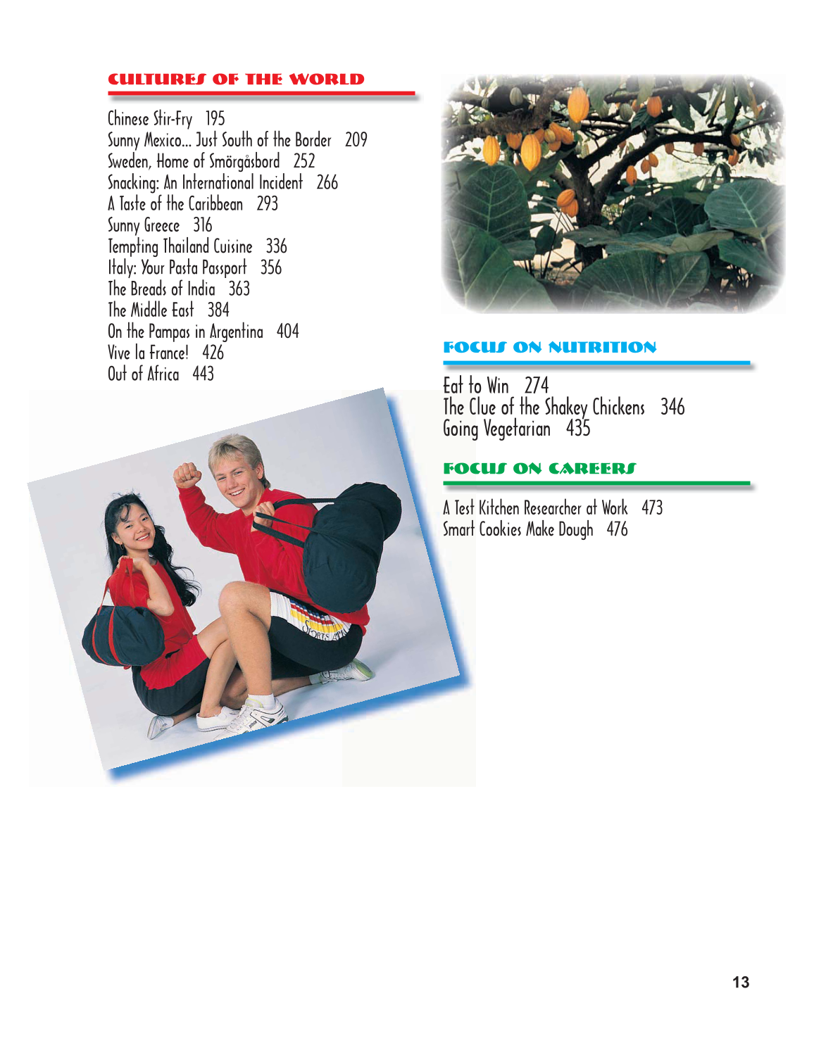 Adventures in Food and Nutrition!, 4th Edition page 13