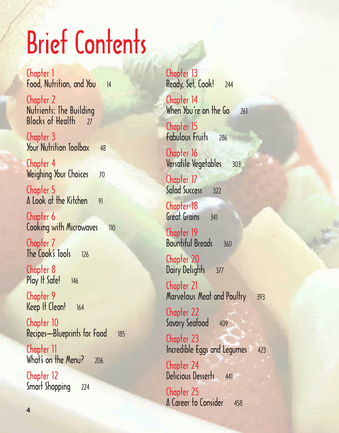 Adventures in Food and Nutrition!, 4th Edition page 4