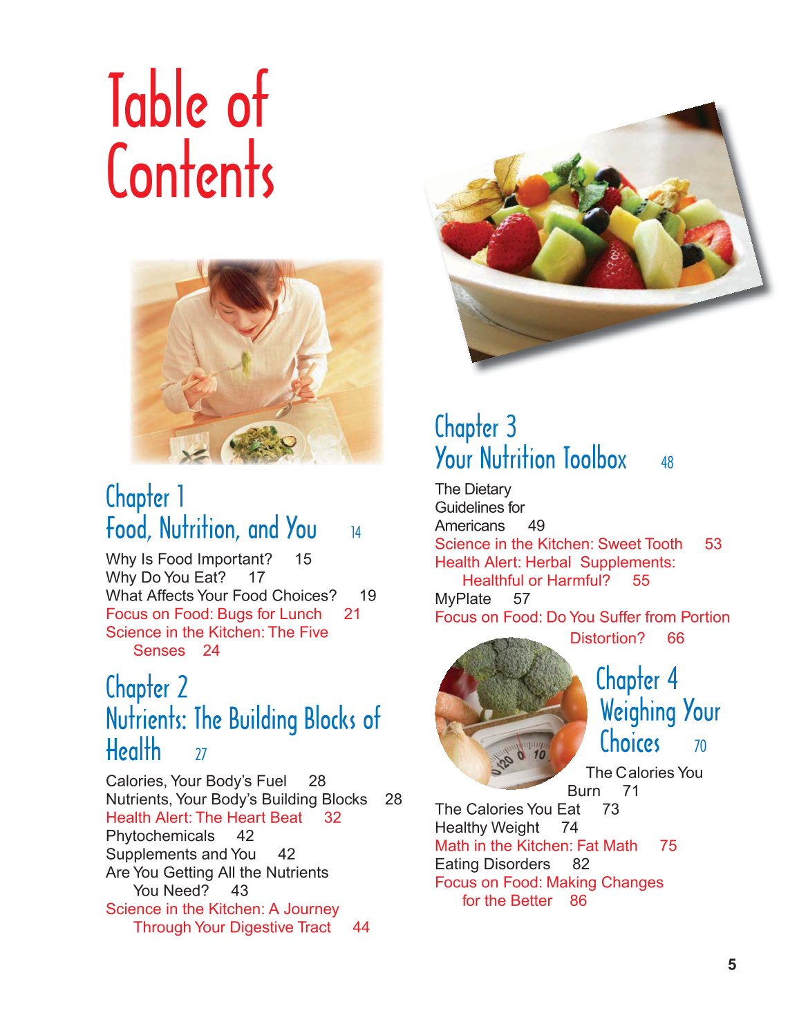 Adventures in Food and Nutrition!, 4th Edition page 5