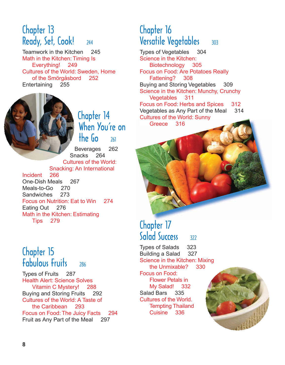 Adventures in Food and Nutrition!, 4th Edition page 8