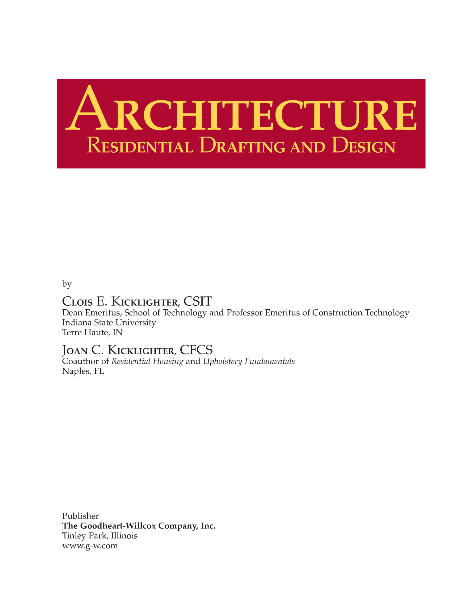 Architecture: Residential Drafting and Design, 10th Edition page 1