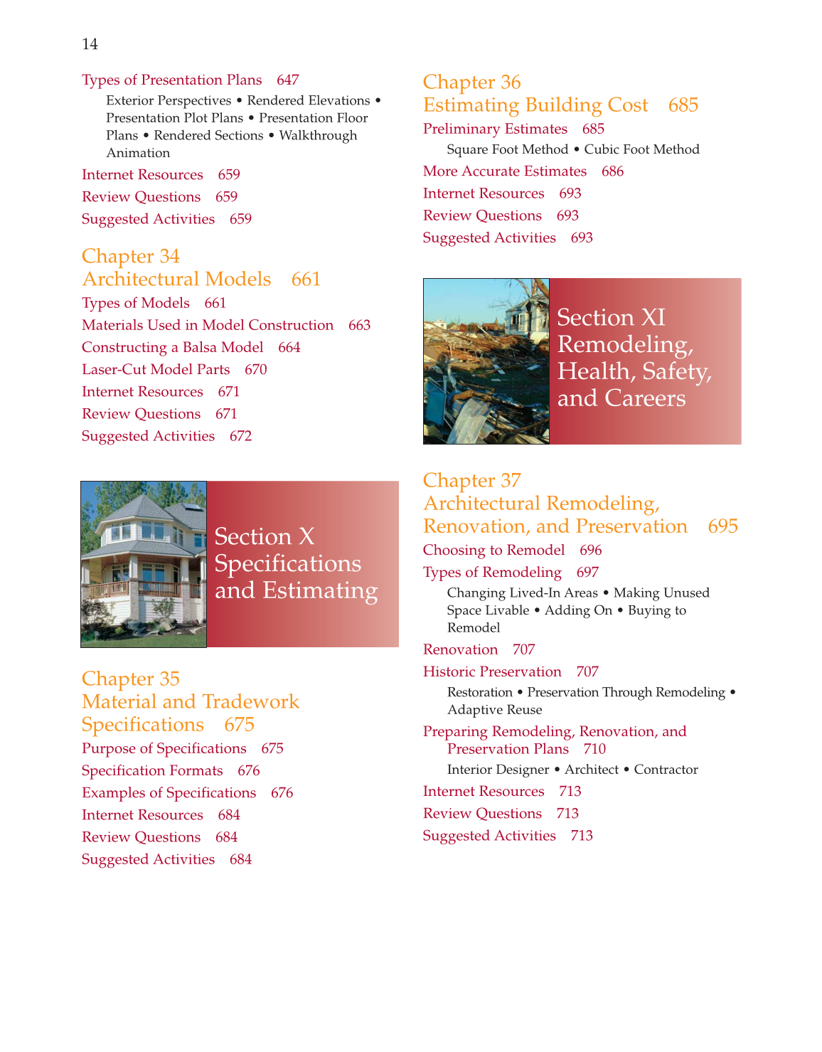 Architecture: Residential Drafting and Design, 10th Edition page 14