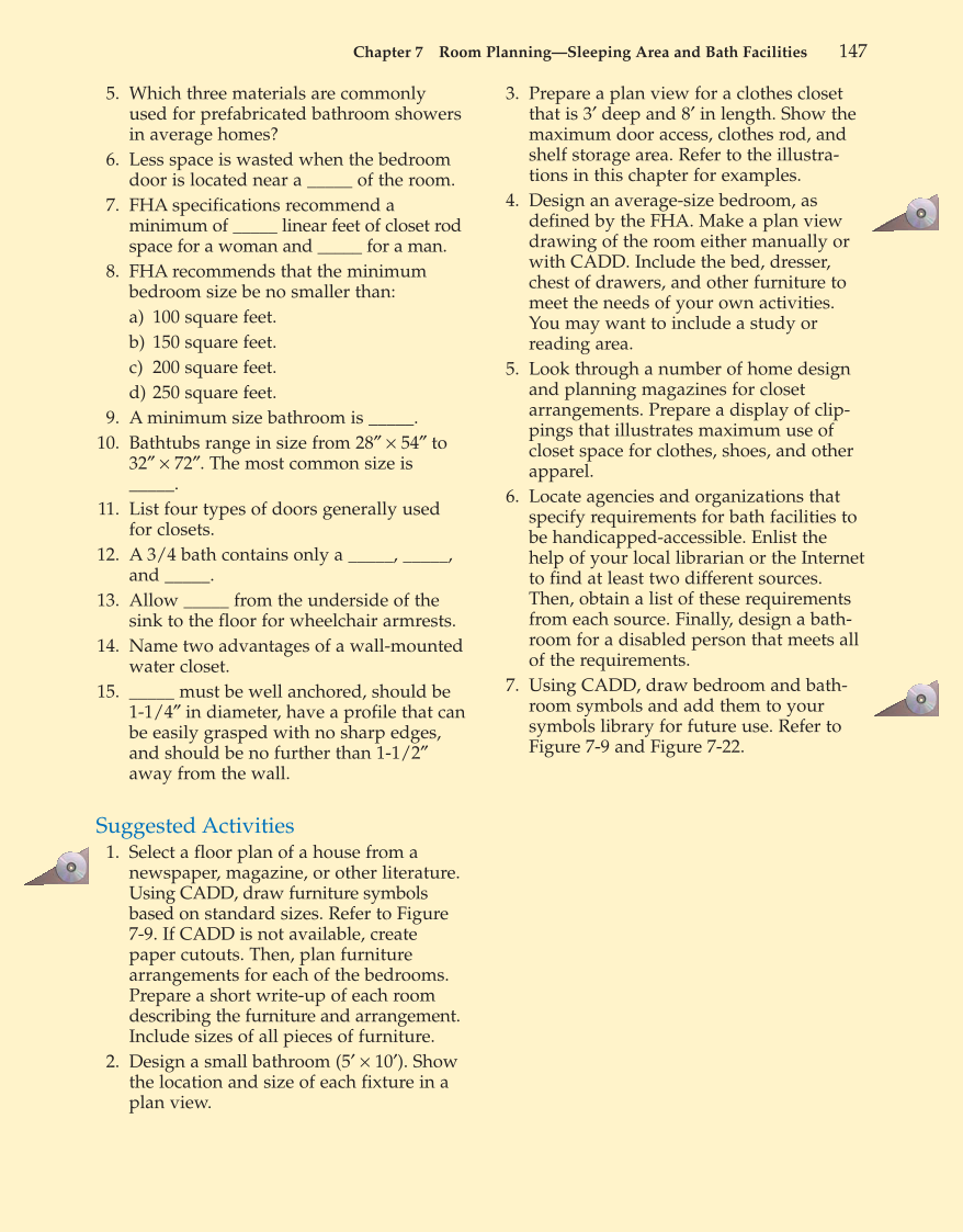 Architecture: Residential Drafting and Design, 10th Edition page 147