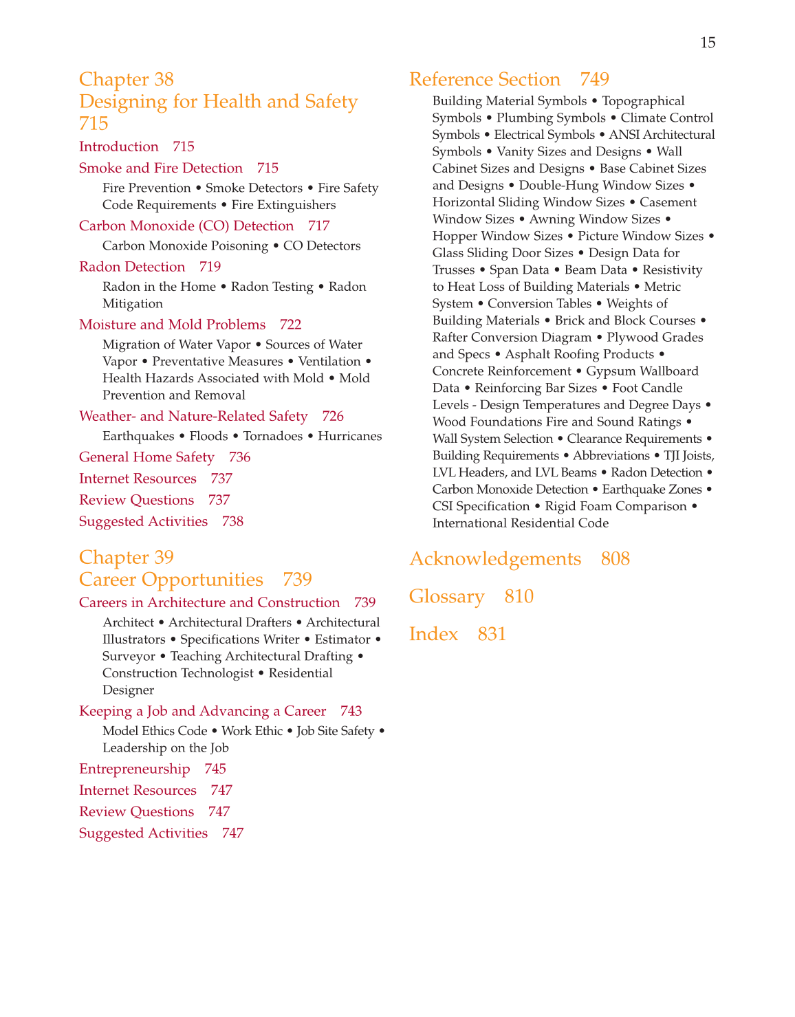 Architecture: Residential Drafting and Design, 10th Edition page 15