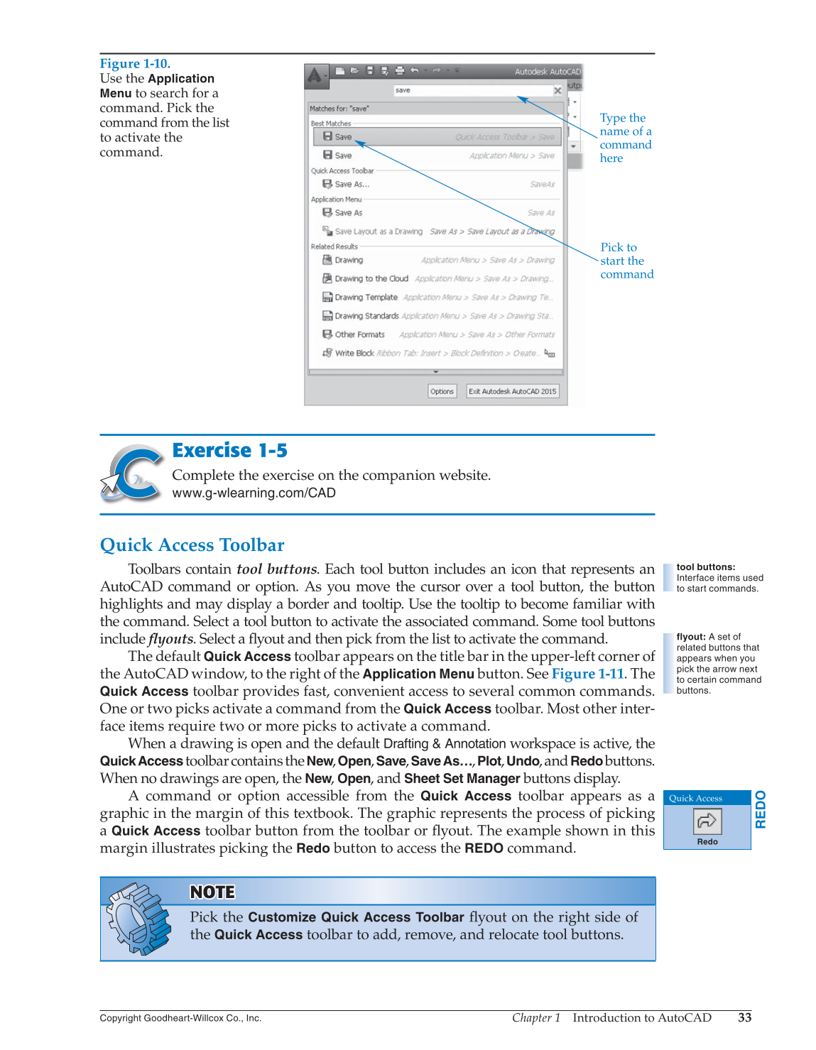 AutoCAD and Its Applications—Basics 2015, 22nd Edition page 33