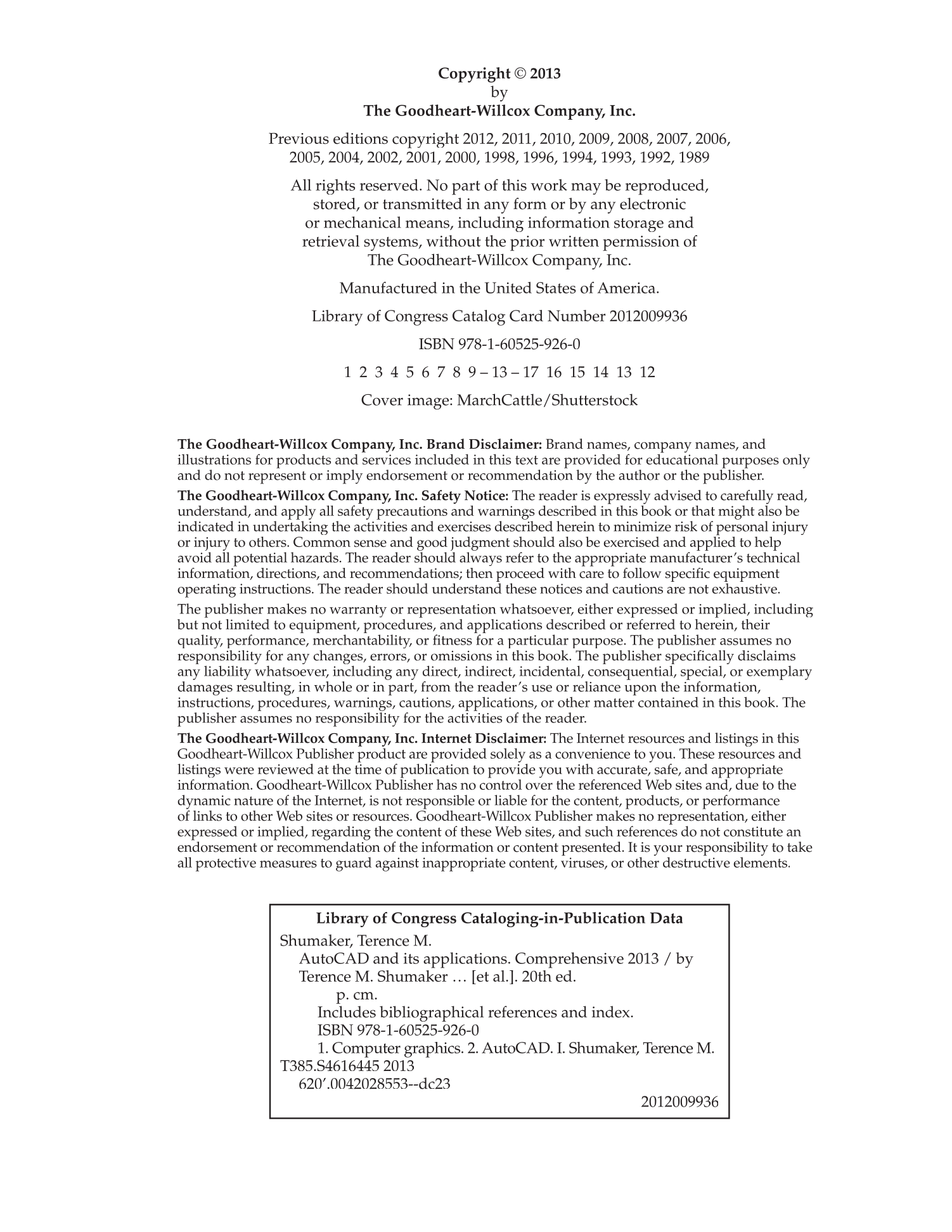 AutoCAD and Its Applications—Comprehensive 2013, 20th Edition page ii