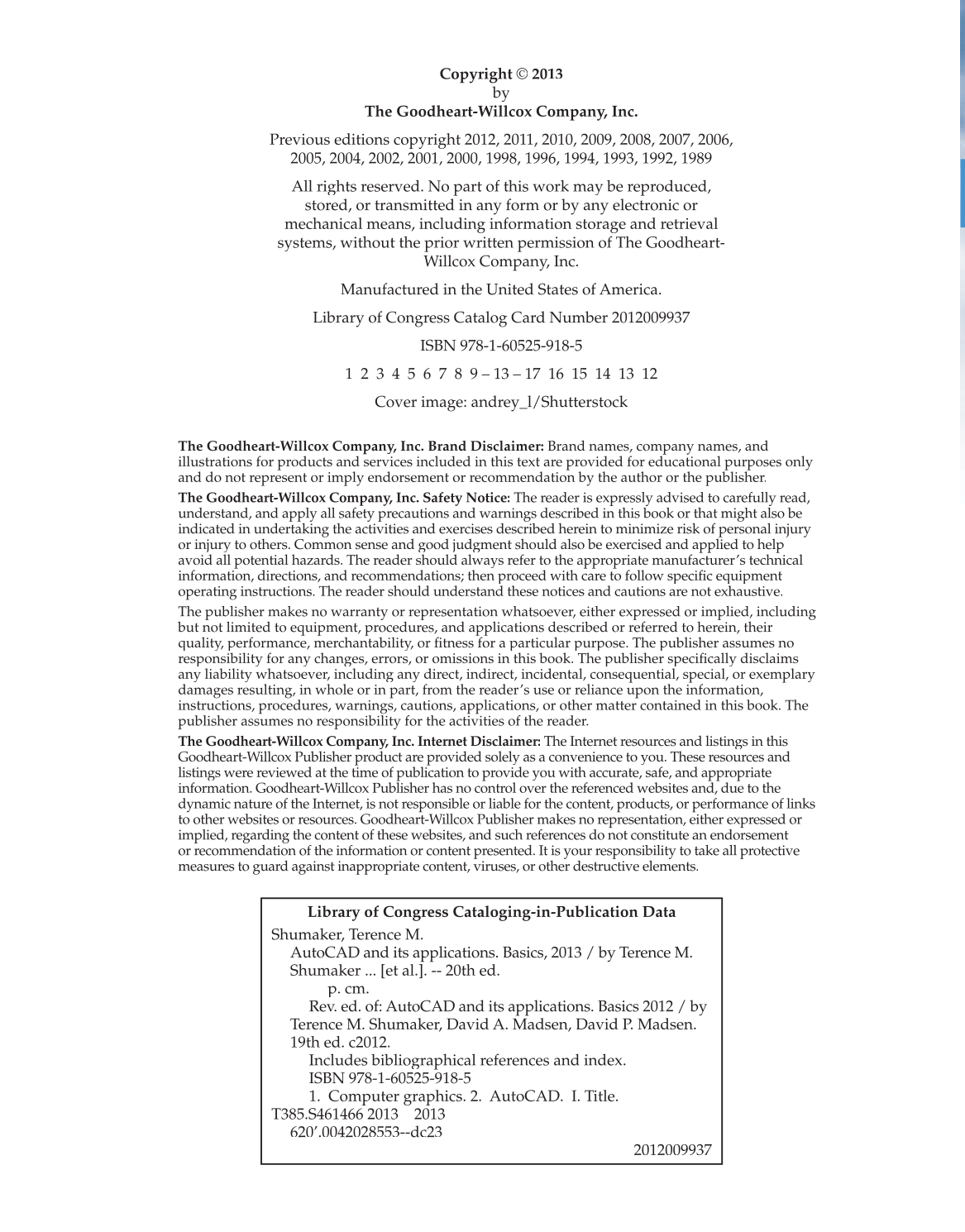 AutoCAD and Its Applications—Comprehensive 2013, 20th Edition page 2