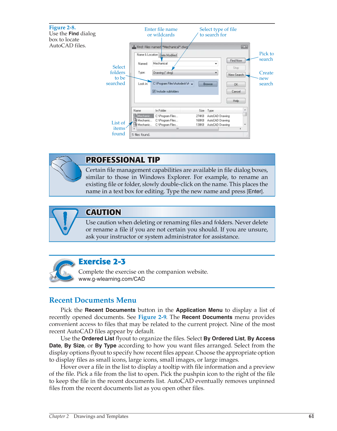 AutoCAD and Its Applications—Comprehensive 2013, 20th Edition page 61