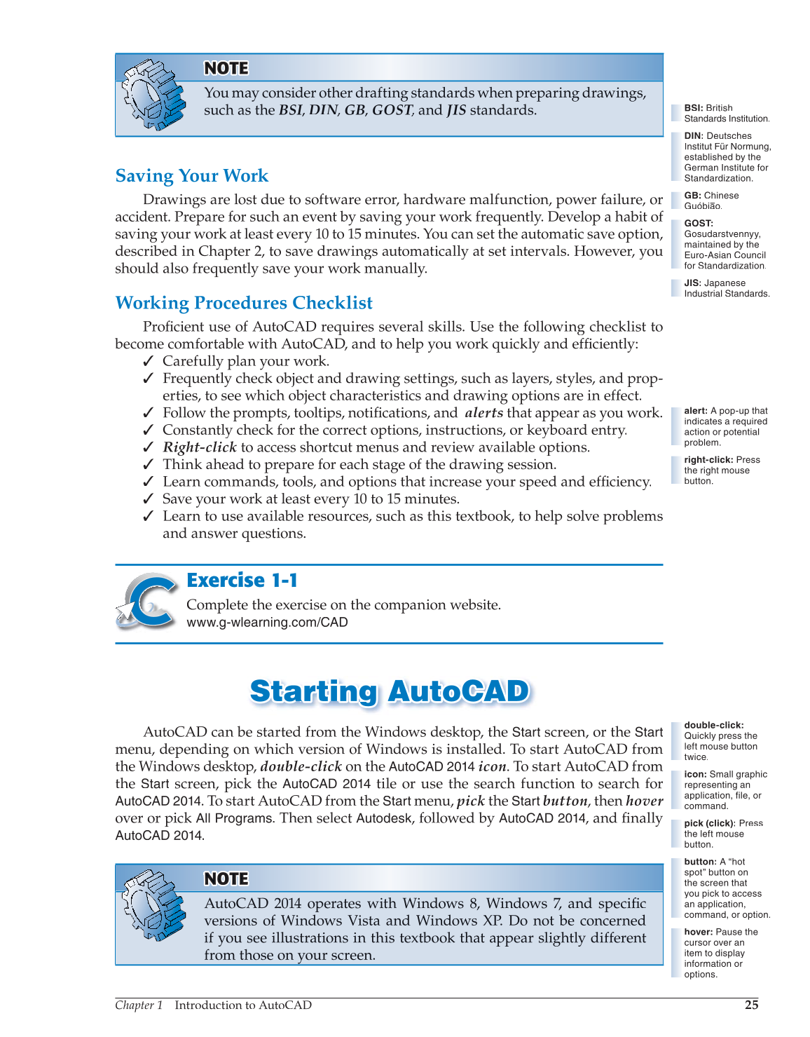 AutoCAD and Its Applications—Comprehensive 2014, 21st Edition page 25