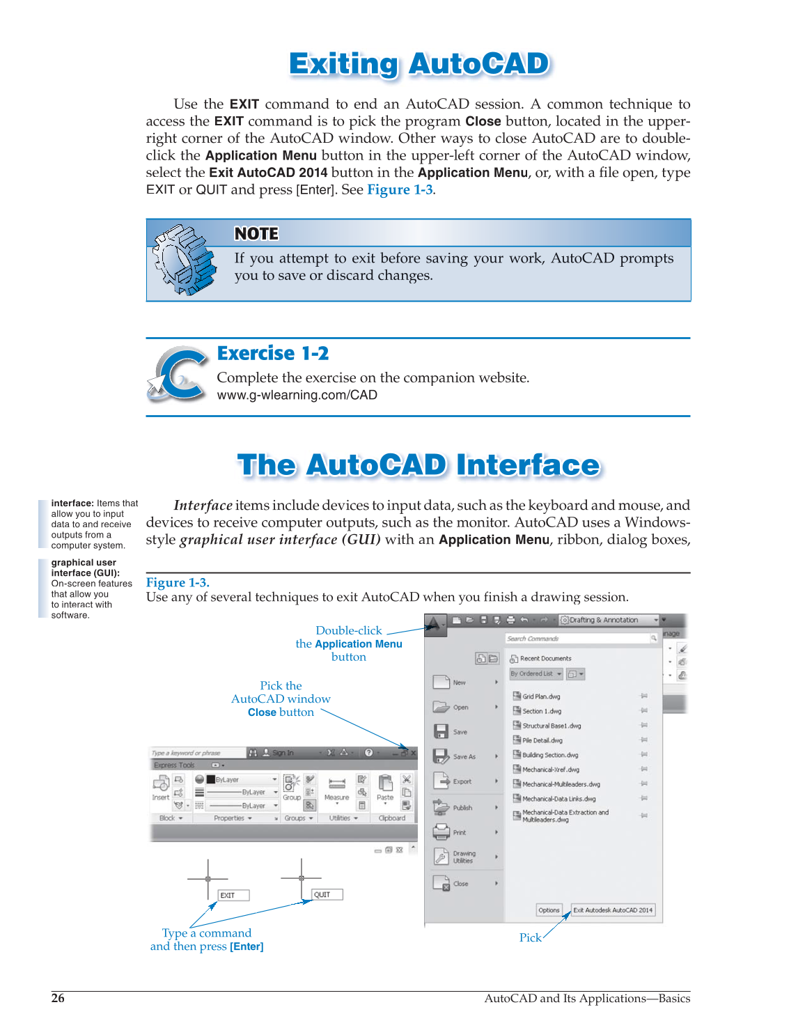 AutoCAD and Its Applications—Comprehensive 2014, 21st Edition page 26