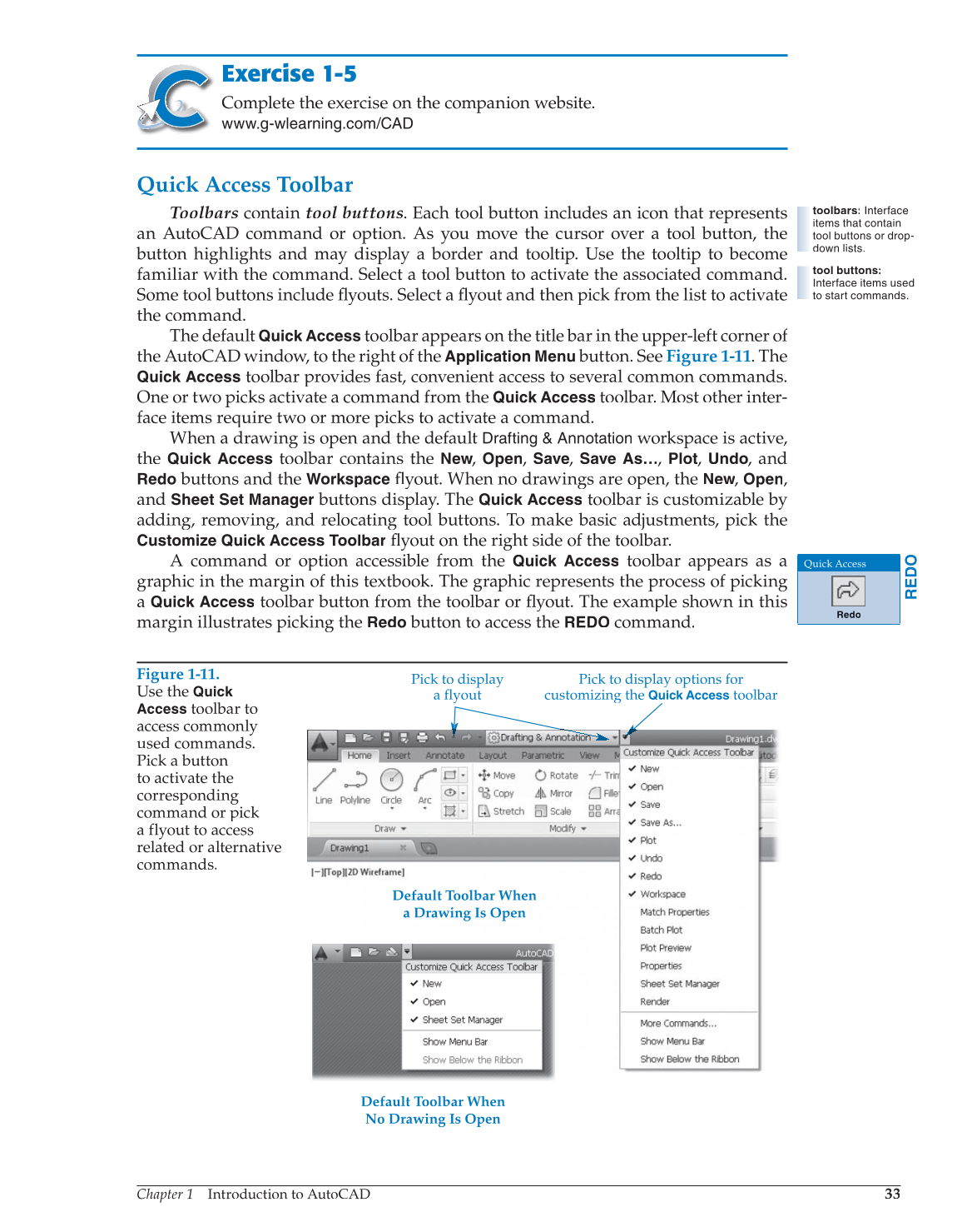 AutoCAD and Its Applications—Comprehensive 2014, 21st Edition page 33