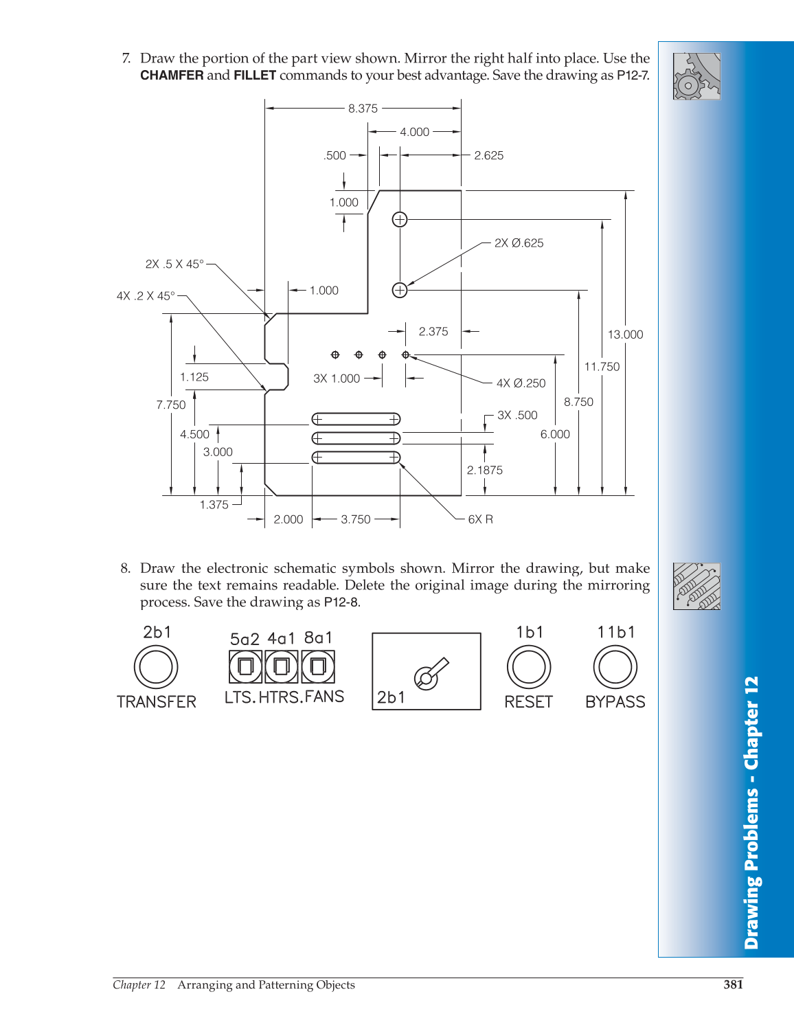 AutoCAD and Its Applications—Comprehensive 2014, 21st Edition page 381