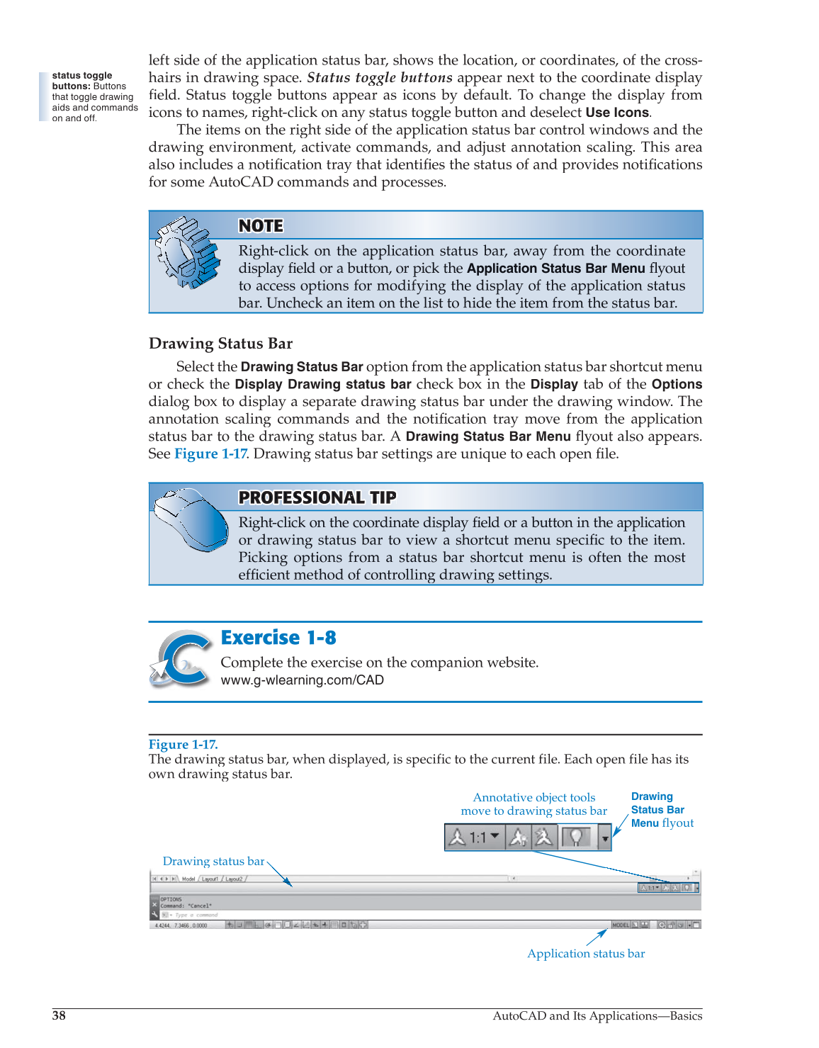 AutoCAD and Its Applications—Comprehensive 2014, 21st Edition page 38
