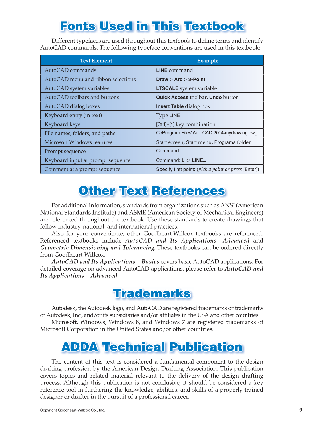AutoCAD and Its Applications—Comprehensive 2015, 22nd Edition page 9