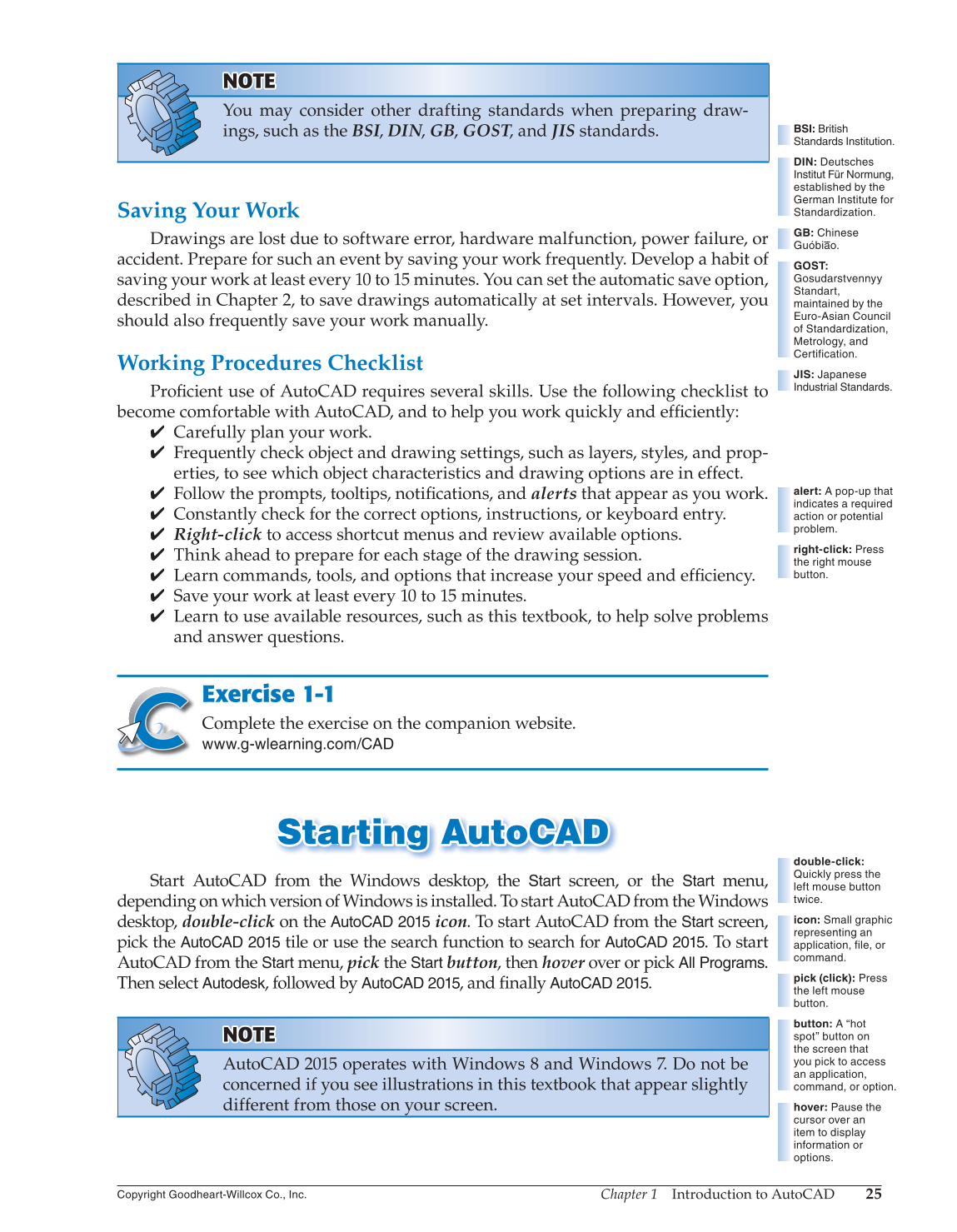 AutoCAD and Its Applications—Comprehensive 2015, 22nd Edition page 25