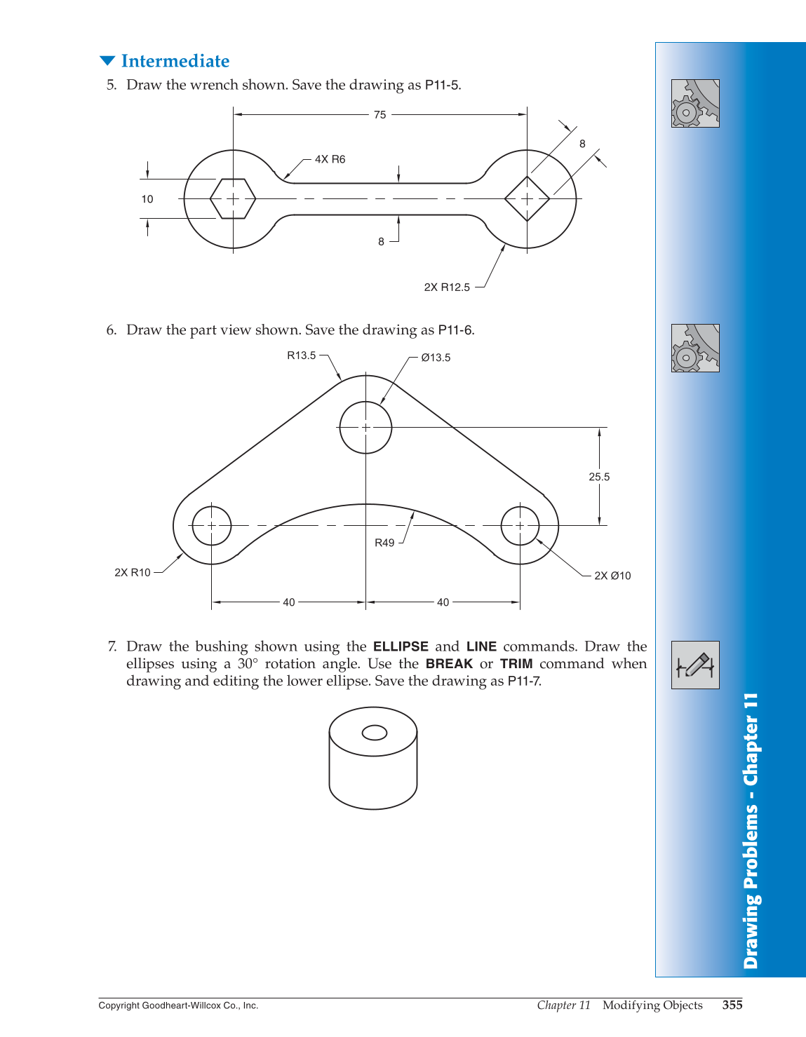 AutoCAD and Its Applications—Comprehensive 2015, 22nd Edition page 355
