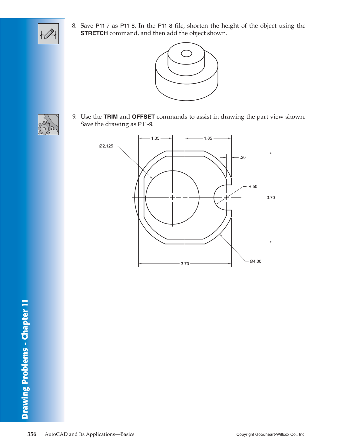 AutoCAD and Its Applications—Comprehensive 2015, 22nd Edition page 356